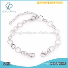 El último diseño 316l acero inoxidable 7 + 2 cadenas del círculo de la pulgada para la joyería de la pulsera del locket